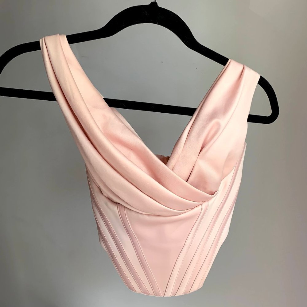 House of CB Pale Pink Off-Shoulder Corset Top - Picture 2 of 15